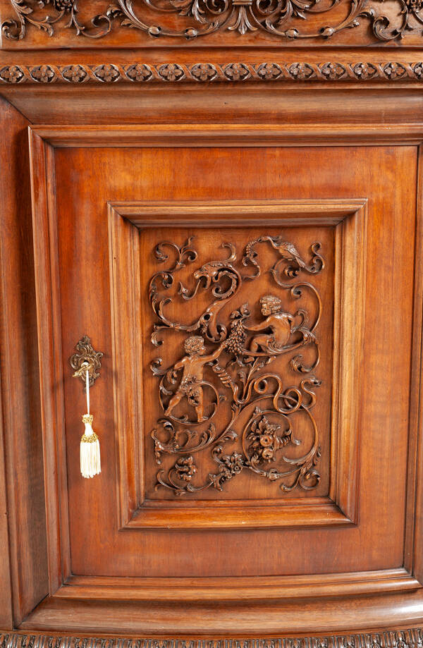 GL-DM-11-A Carved antique walnut sideboard