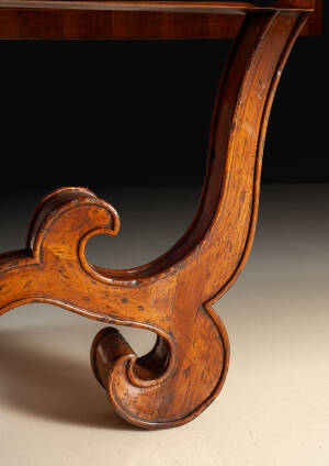 GV-857 Inlaid walnut round dining table - Image 3