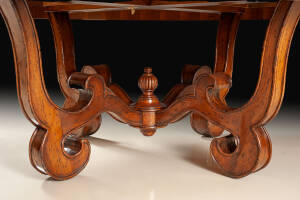 GV-857 Inlaid walnut round dining table - Image 4