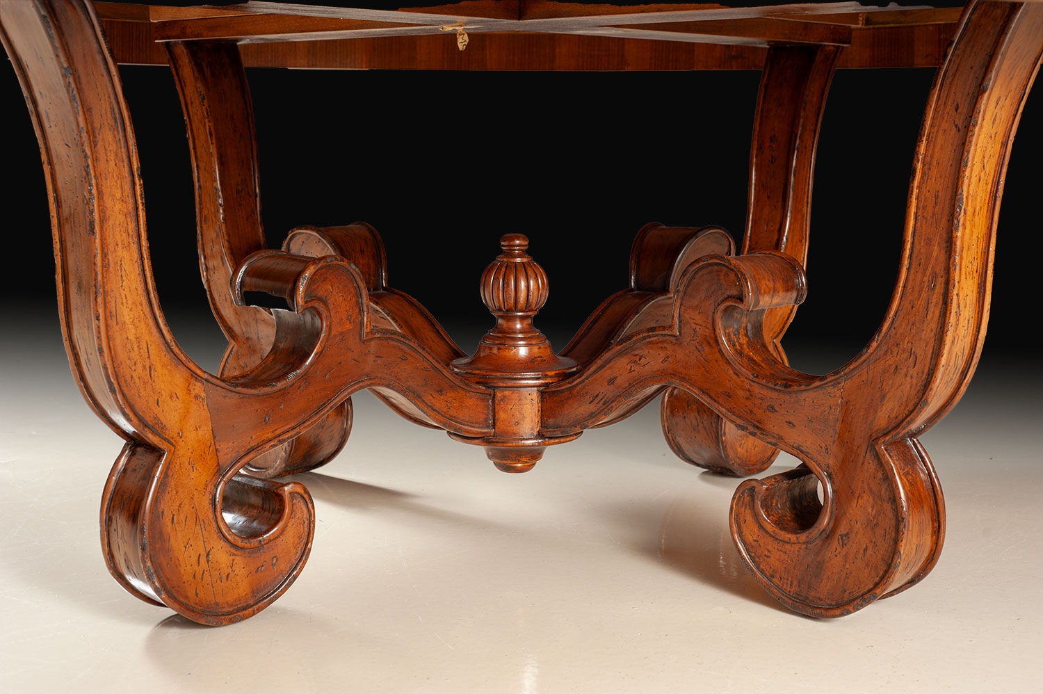 GV-857 Inlaid walnut round dining table - Image 4