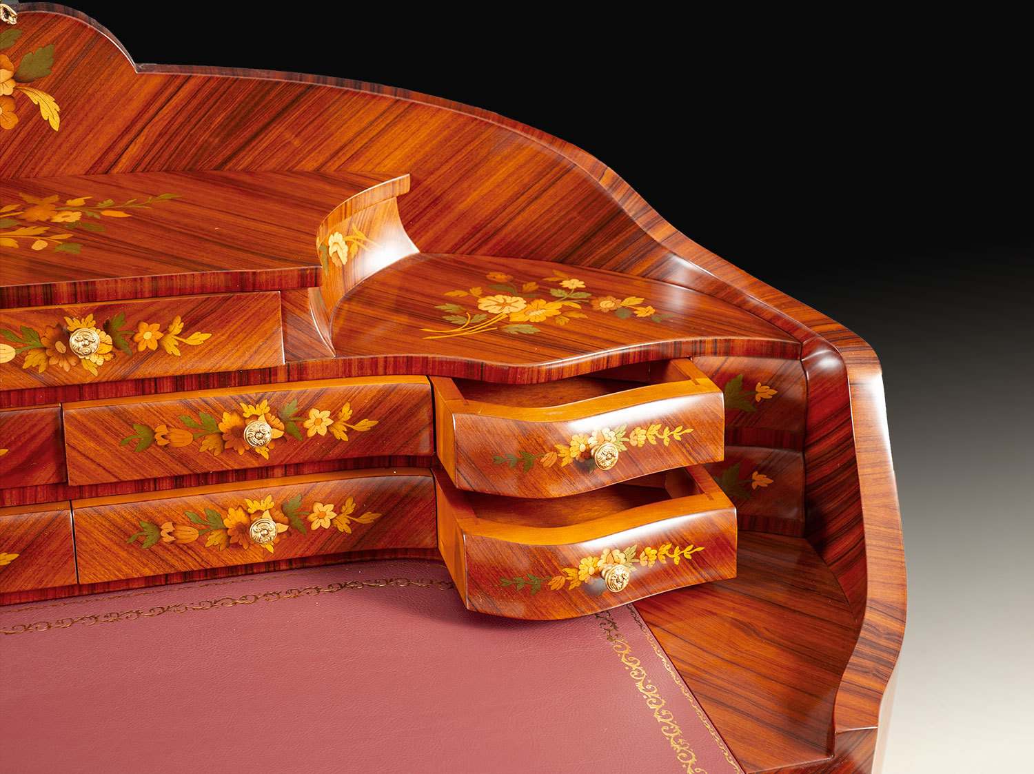 MN-140 Inlaid rosewood ladys writing desk - Image 4