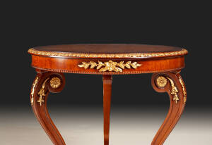 MN-260 Round Inlaid Lamp Table - Image 2