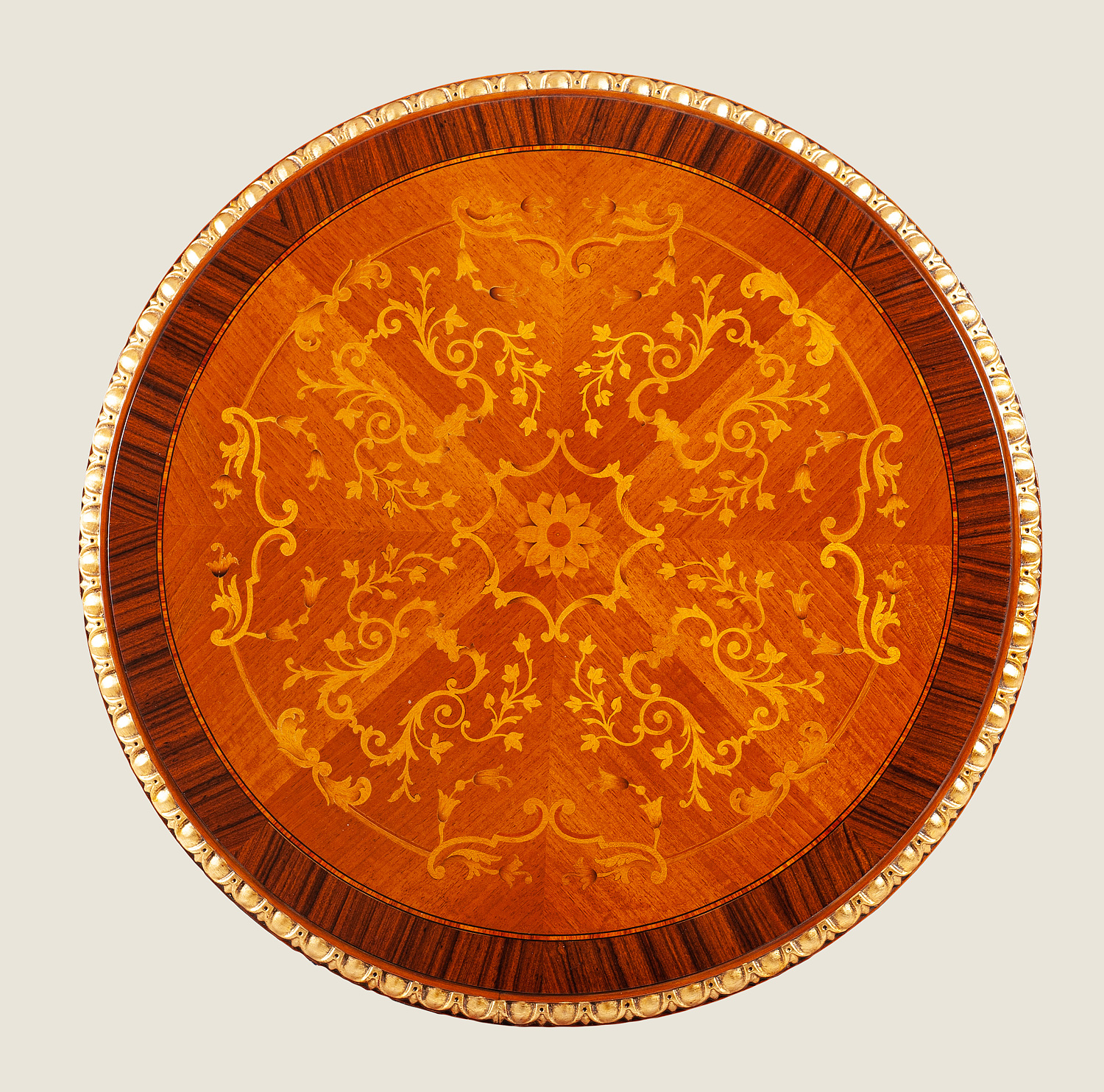 MN-260 Round Inlaid Lamp Table - Image 3
