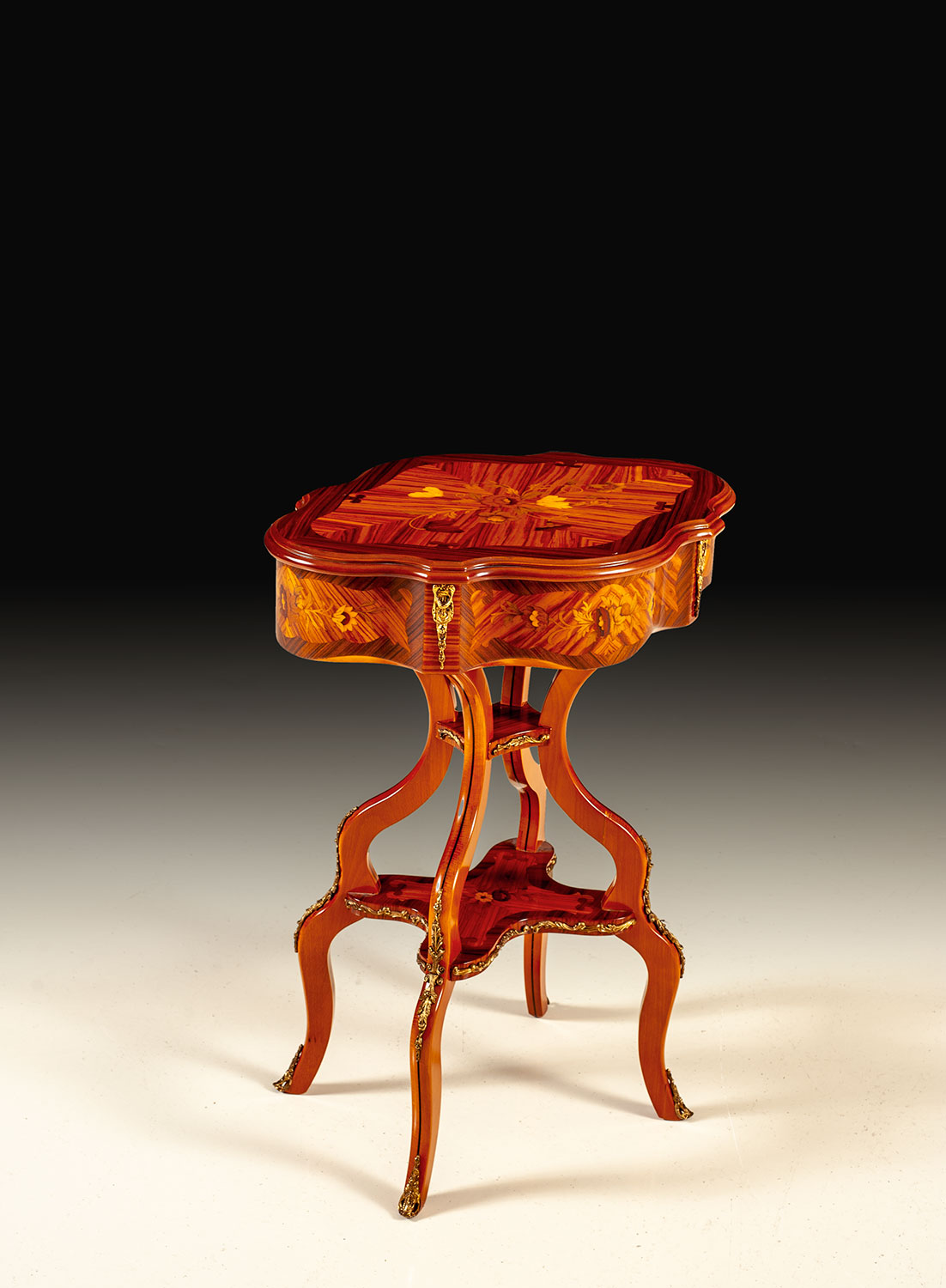 MN-336 Inlaid rosewood chairside table - Image 1