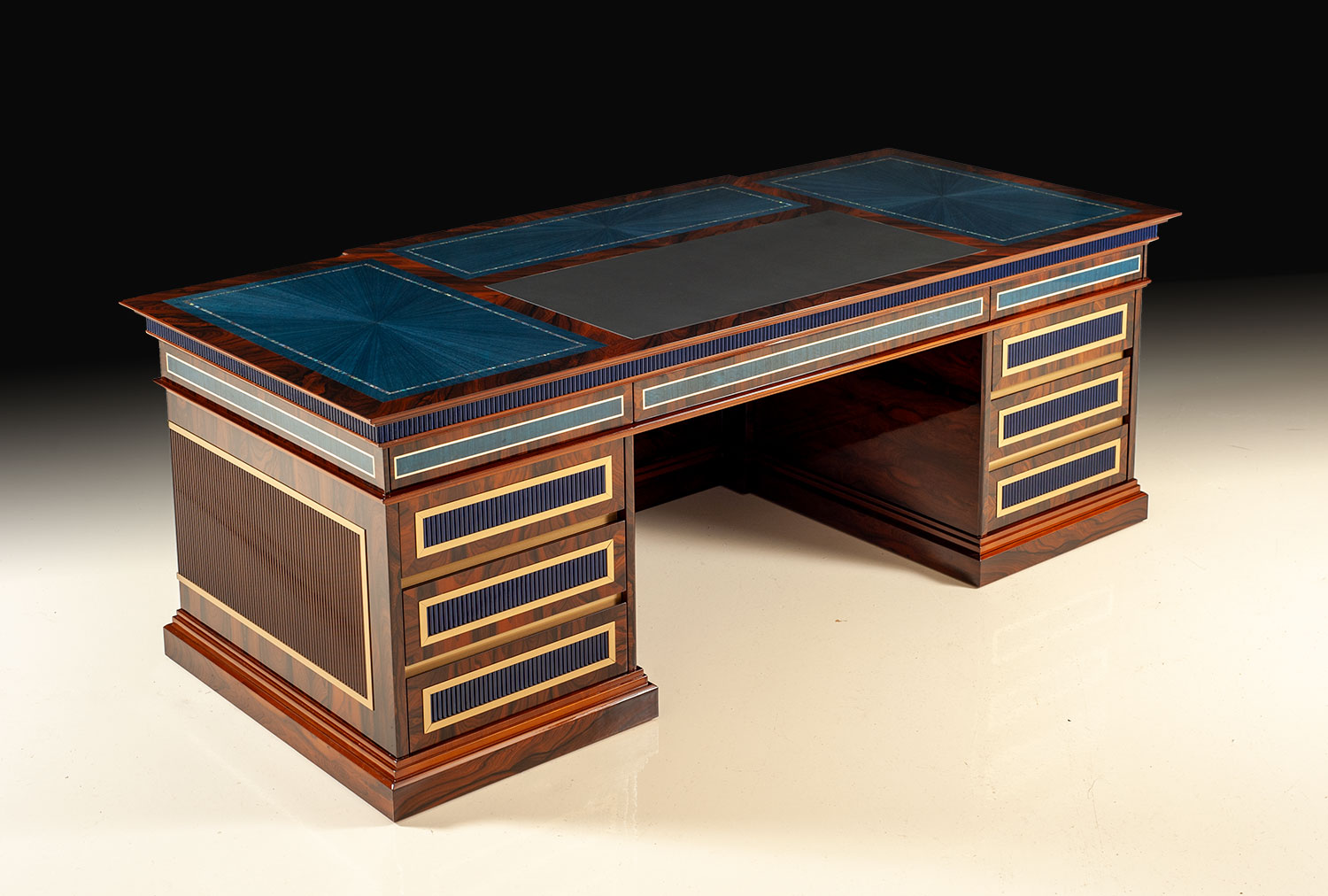 MN-850 Blue onyx executive desk - Image 2