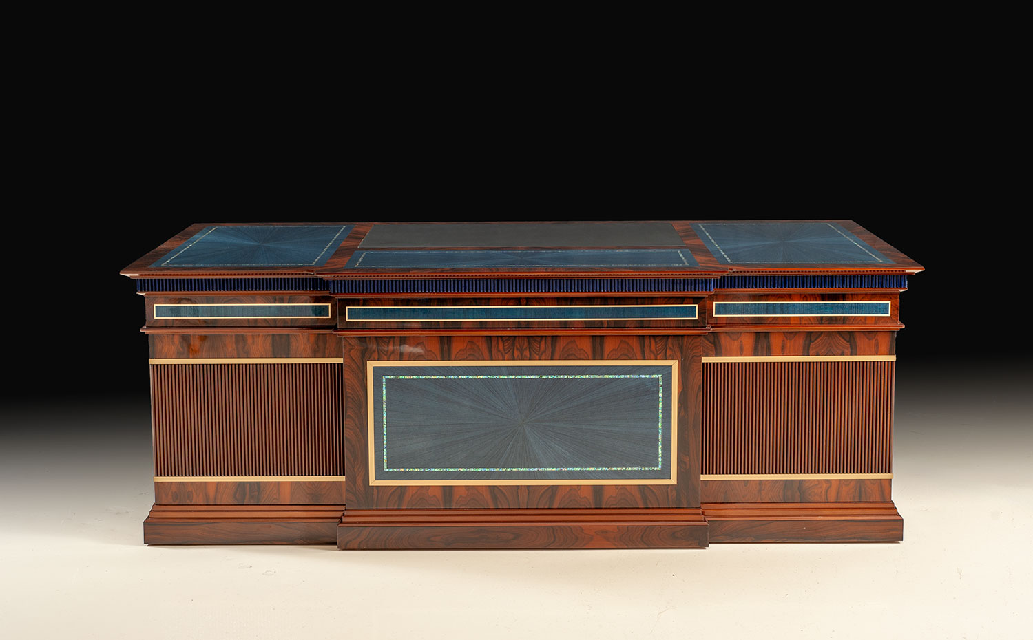 MN-850 Blue onyx executive desk - Image 3