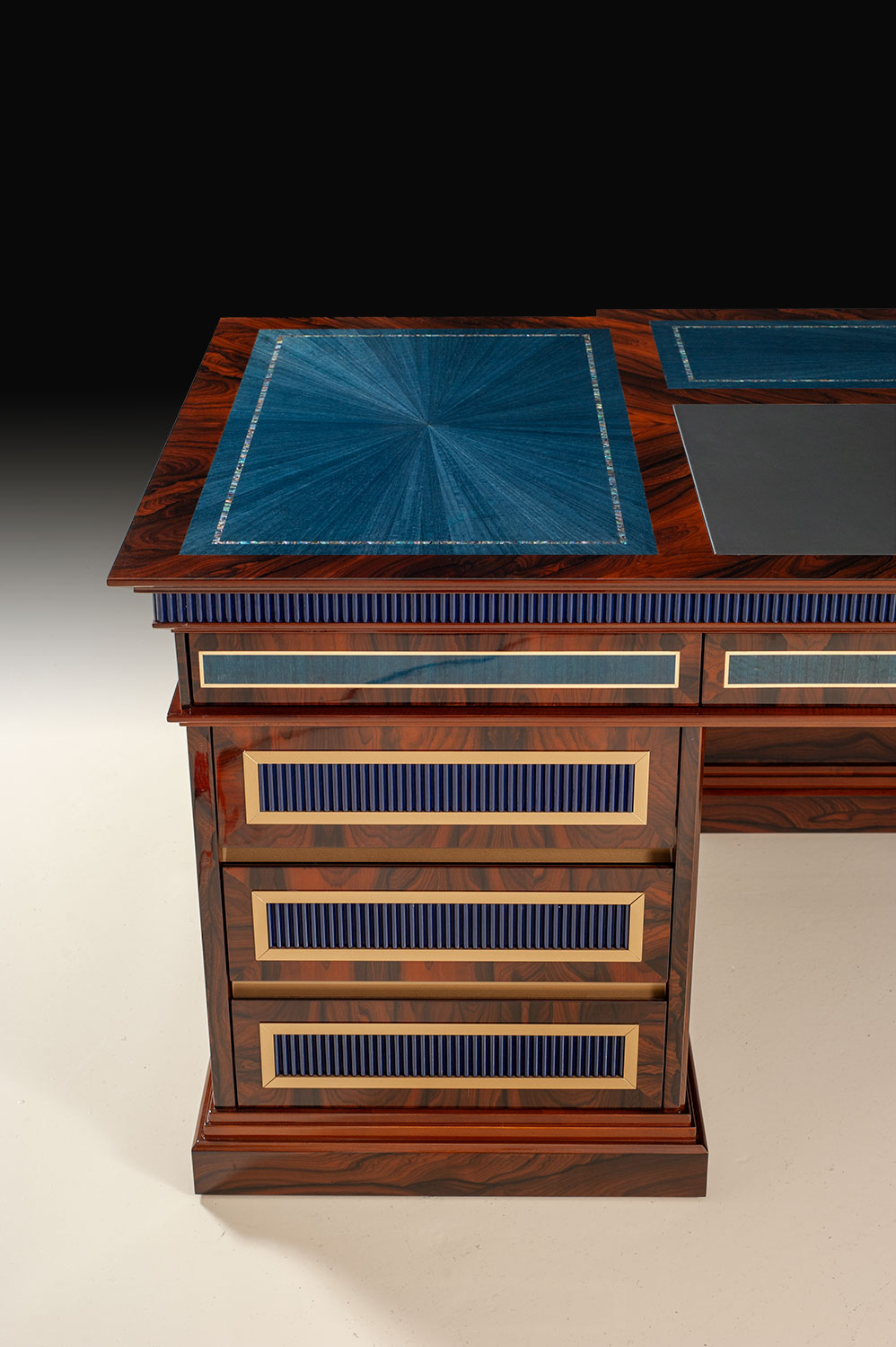 MN-850 Blue onyx executive desk - Image 6