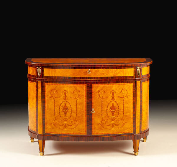 MN-919 Myrtle burl inlaid credenza
