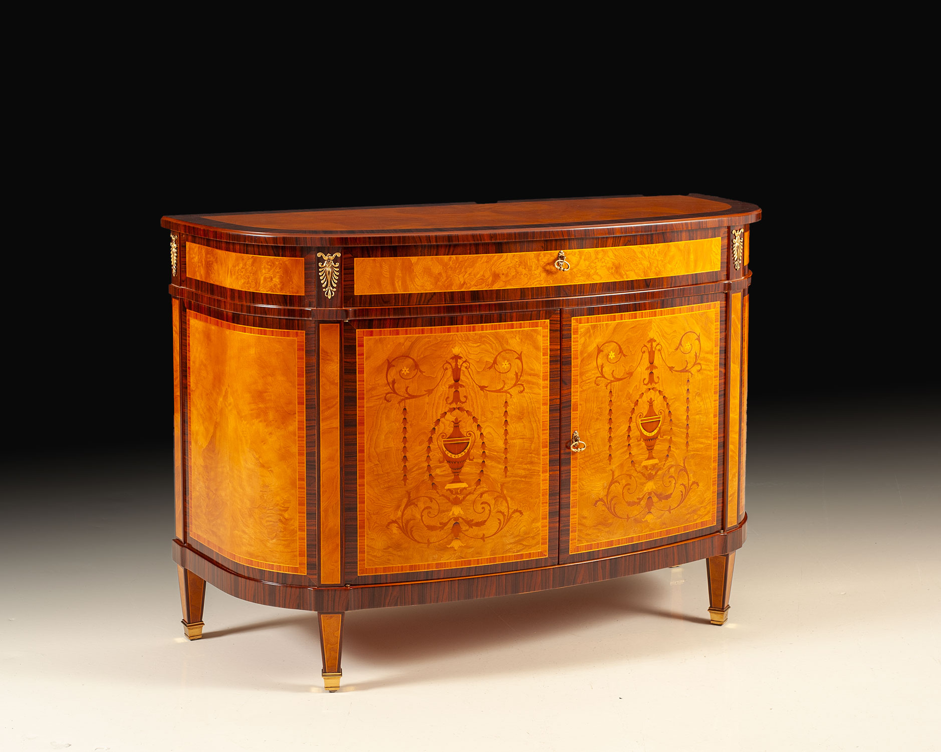 MN-919 Myrtle burl inlaid credenza - Image 1