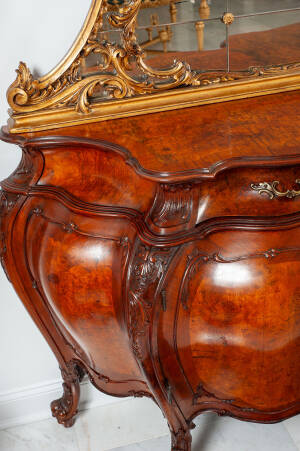 PM-227 Antique Buffet and Mirror - Image 2