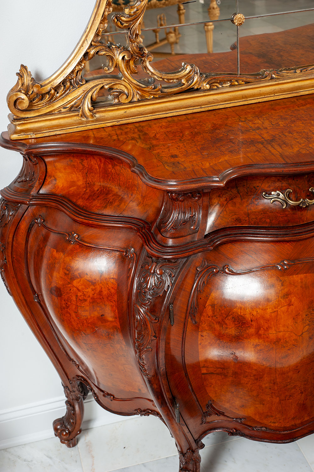 PM-227 Antique Buffet and Mirror - Image 2