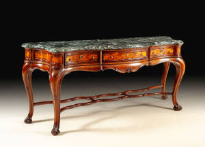 PM-229 Restored walnut marble console