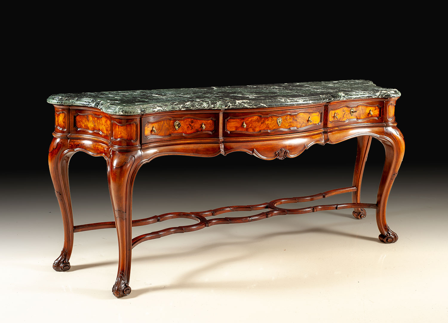 PM-229 Restored walnut marble console - Image 1