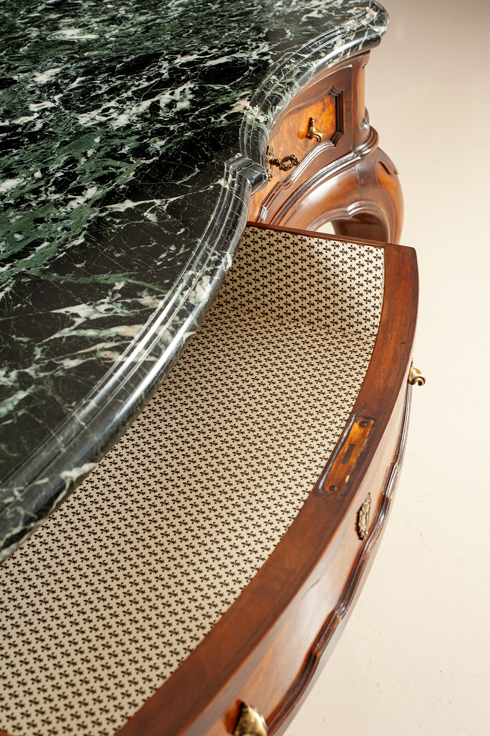 PM-229 Restored walnut marble console - Image 2