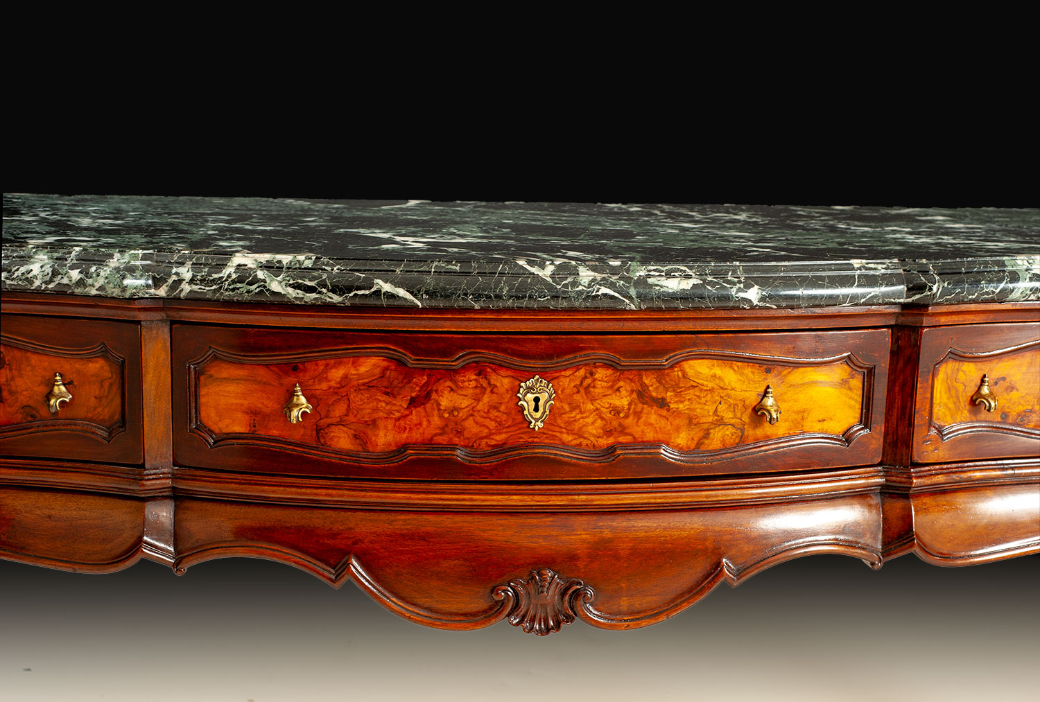 PM-229 Restored walnut marble console - Image 3