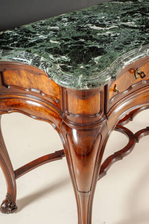 PM-229 Restored walnut marble console - Image 4