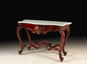 PM-231 Restored mahogany marble console