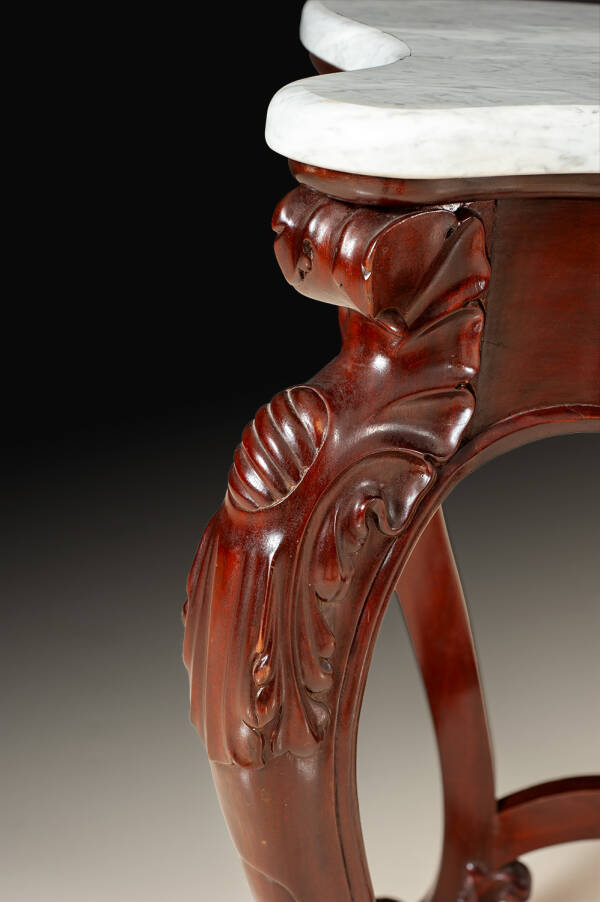 PM-231 Restored mahogany marble console