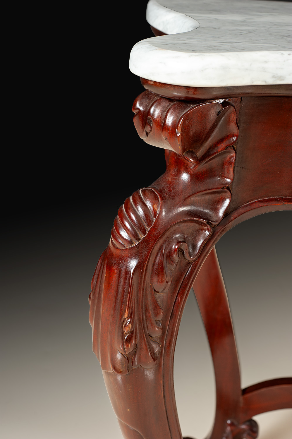 PM-231 Restored mahogany marble console - Image 2