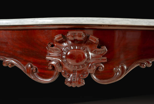 PM-231 Restored mahogany marble console