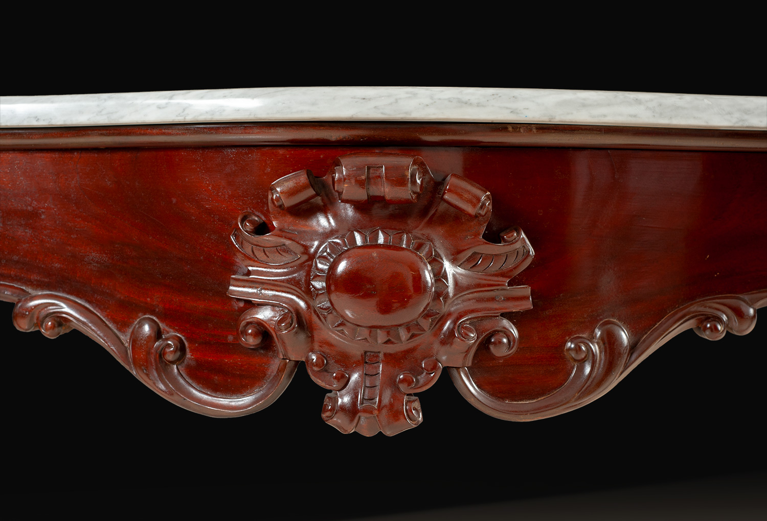 PM-231 Restored mahogany marble console - Image 3