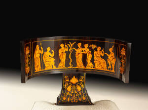 RM-P196 Neoclassical ebony inlaid accent chair - Image 2