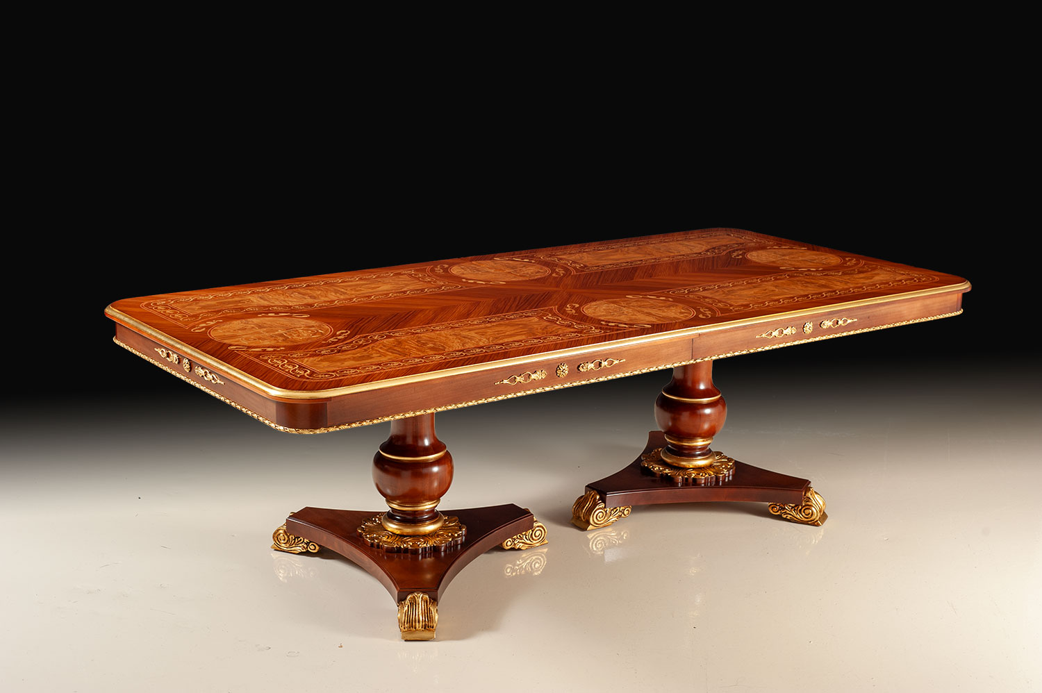 VG-1264-250 Formal double pedestal dining table - Image 1